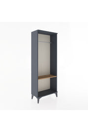 Arges Dolap Tek Raflı Kapaklı Tek Askılı 60x30x163 Antrasit-Çam