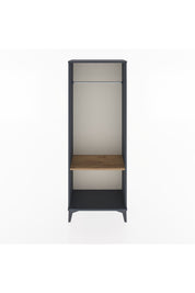 Arges Dolap Tek Raflı Kapaklı Tek Askılı 60x30x163 Antrasit-Çam