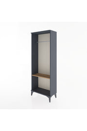 Arges Dolap Tek Raflı Kapaklı Tek Askılı 60x30x163 Antrasit-Çam