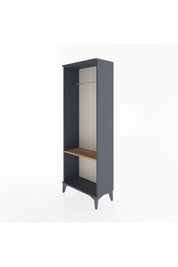 Arges Dolap Tek Raflı Kapaklı Tek Askılı 60x30x163 Antrasit-Çam