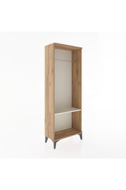 Arges Dolap Tek Raflı Kapaklı Tek Askılı 60x30x163 Çam-Aytaşı