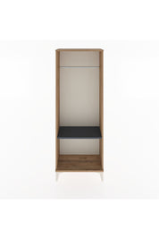 Arges Dolap Tek Raflı Kapaklı Tek Askılı 60x30x163 Çam-Antrasit