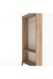 Arges Dolap Tek Raflı Kapaklı Tek Askılı 60x30x163 Çam-Çam