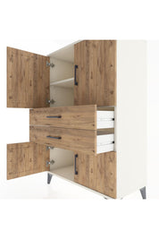 Hyperion Dolap 2 Raflı 2 Çekmeceli 4 Kapaklı 88x44x134 Aytaşı-Çam