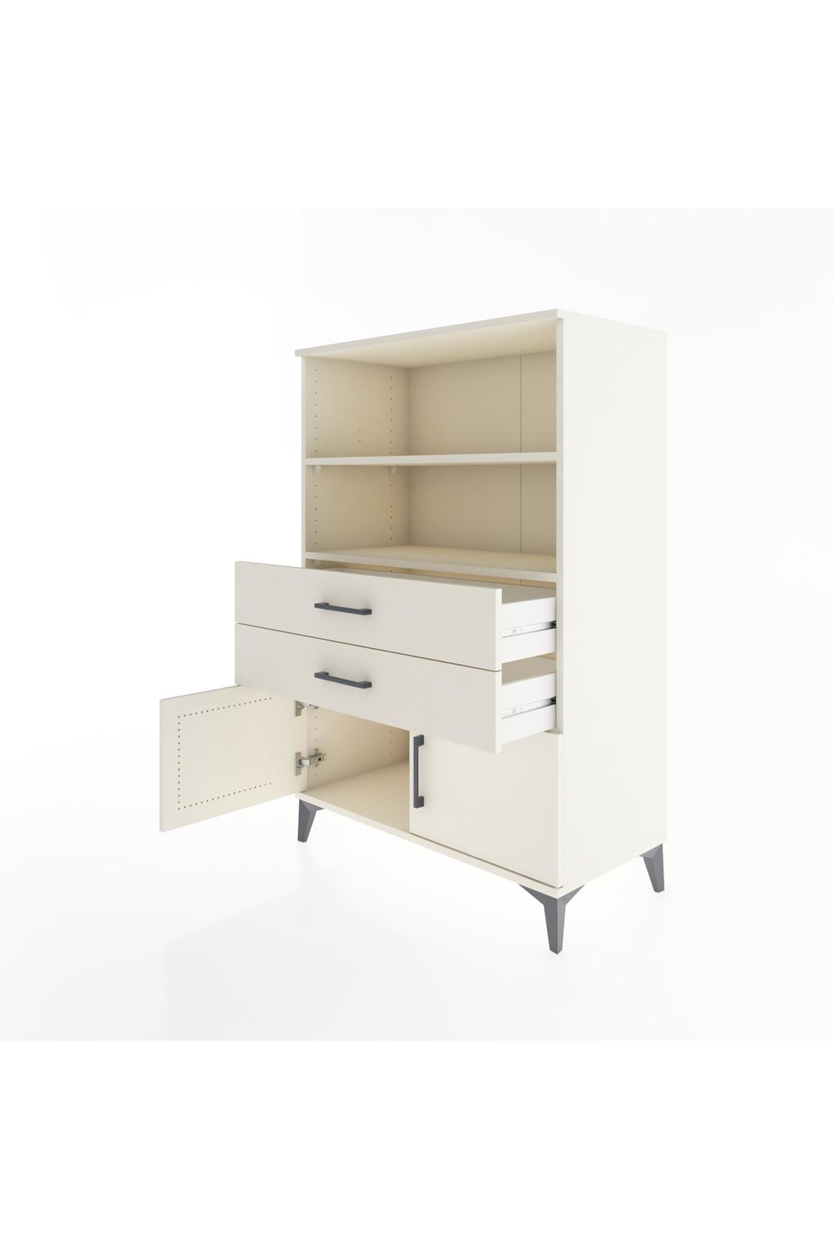 Hyperion Dolap 2 Raflı 2 Çekmeceli 2 Kapaklı 88x44x134 Aytaşı-Aytaşı