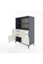 Hyperion Dolap 2 Raflı 2 Çekmeceli 2 Kapaklı 88x44x134 Antrasit-Aytaşı
