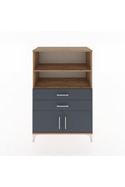 Hyperion Dolap 2 Raflı 2 Çekmeceli 2 Kapaklı 88x44x134 Çam-Antrasit