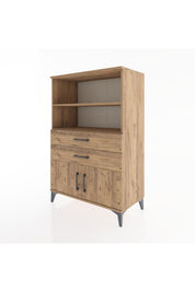 Hyperion Dolap 2 Raflı 2 Çekmeceli 2 Kapaklı 88x44x134 Çam-Çam