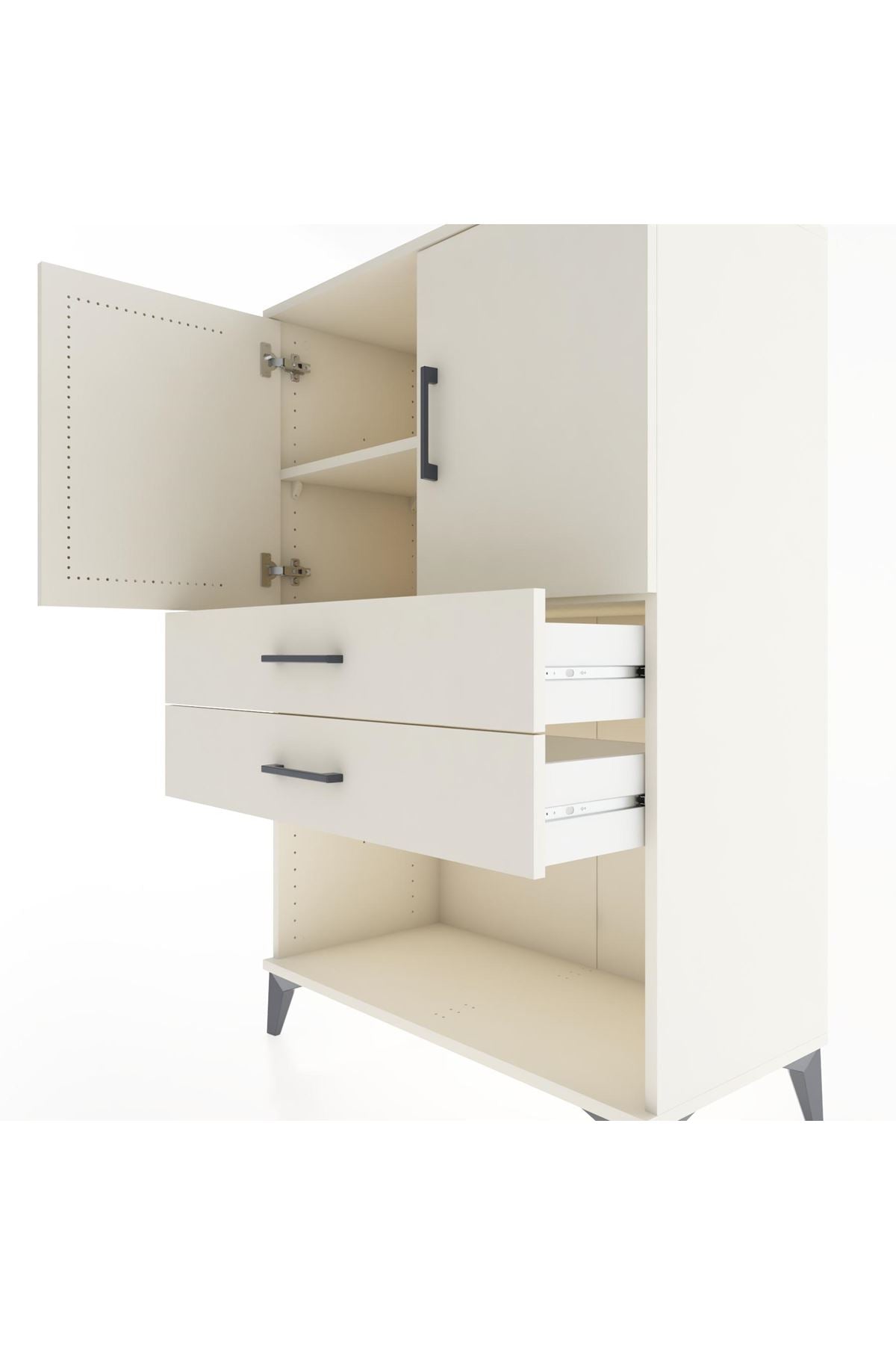 Hyperion Dolap 2 Raflı 2 Çekmeceli 2 Kapaklı 88x44x134 Aytaşı-Aytaşı