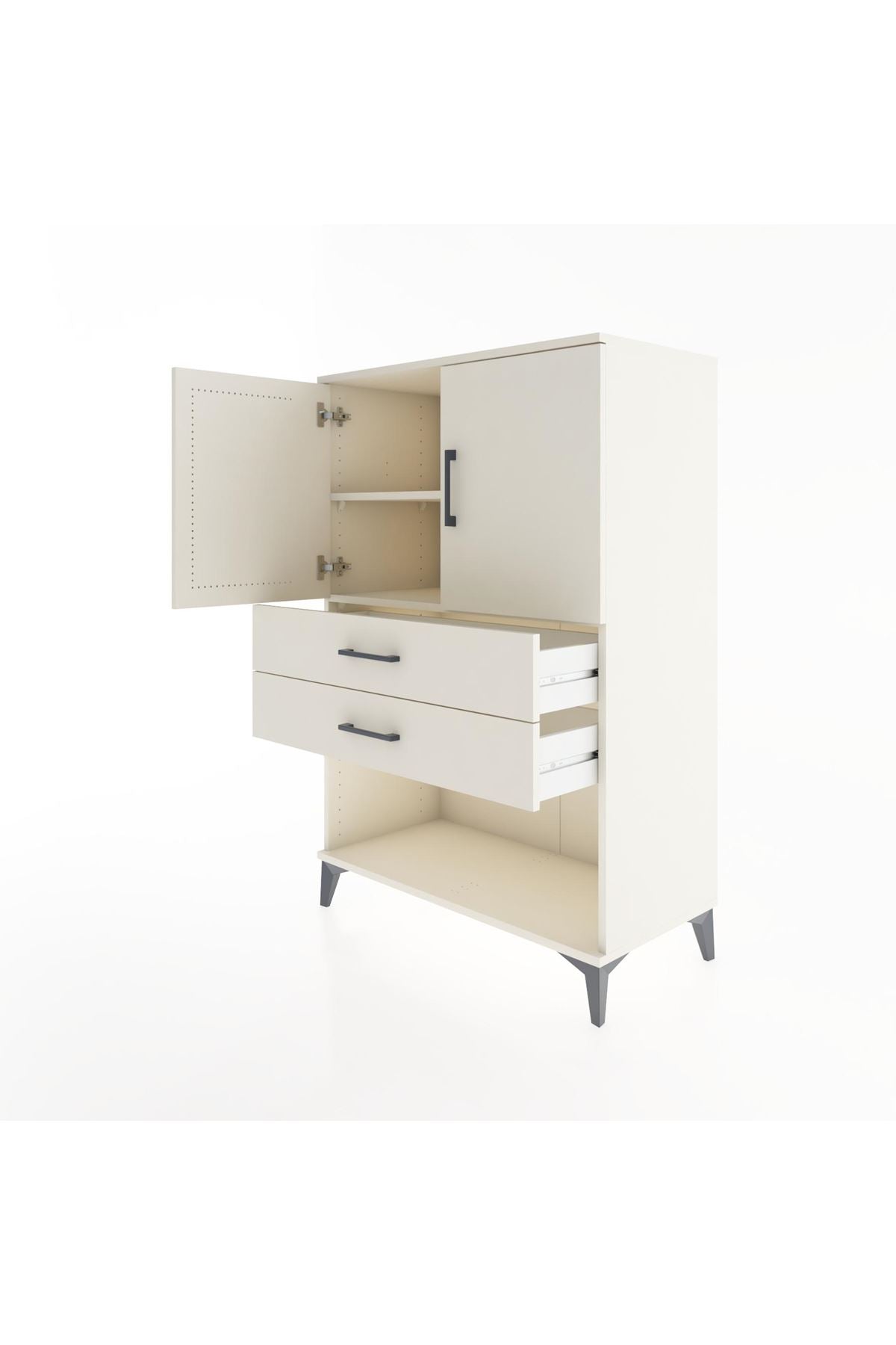 Hyperion Dolap 2 Raflı 2 Çekmeceli 2 Kapaklı 88x44x134 Aytaşı-Aytaşı