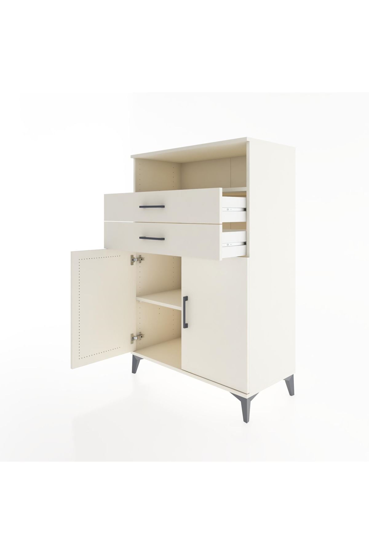 Hyperion Dolap 2 Raflı 2 Çekmeceli 2 Kapaklı 88x44x134 Aytaşı-Aytaşı