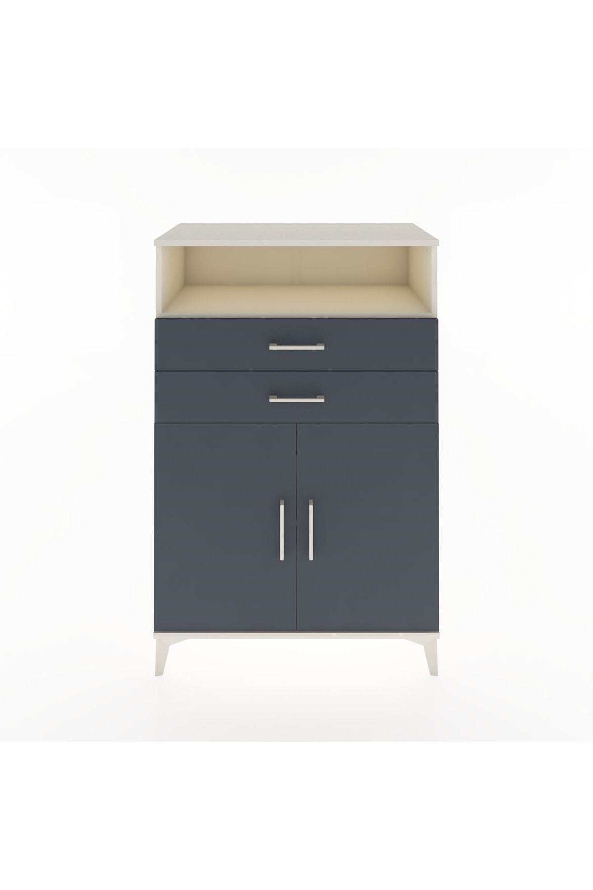 Hyperion Dolap 2 Raflı 2 Çekmeceli 2 Kapaklı 88x44x134 Aytaşı-Antrasit