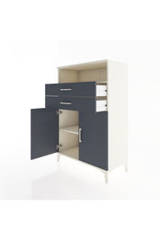 Hyperion Dolap 2 Raflı 2 Çekmeceli 2 Kapaklı 88x44x134 Aytaşı-Antrasit