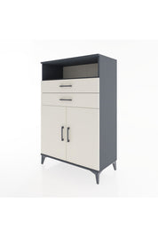 Hyperion Dolap 2 Raflı 2 Çekmeceli 2 Kapaklı 88x44x134 Antrasit-Aytaşı