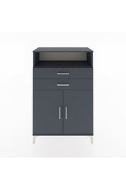 Hyperion Dolap 2 Raflı 2 Çekmeceli 2 Kapaklı 88x44x134 Antrasit-Antrasit