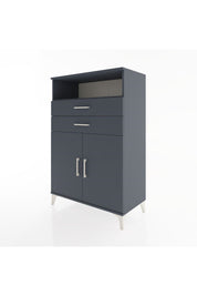 Hyperion Dolap 2 Raflı 2 Çekmeceli 2 Kapaklı 88x44x134 Antrasit-Antrasit