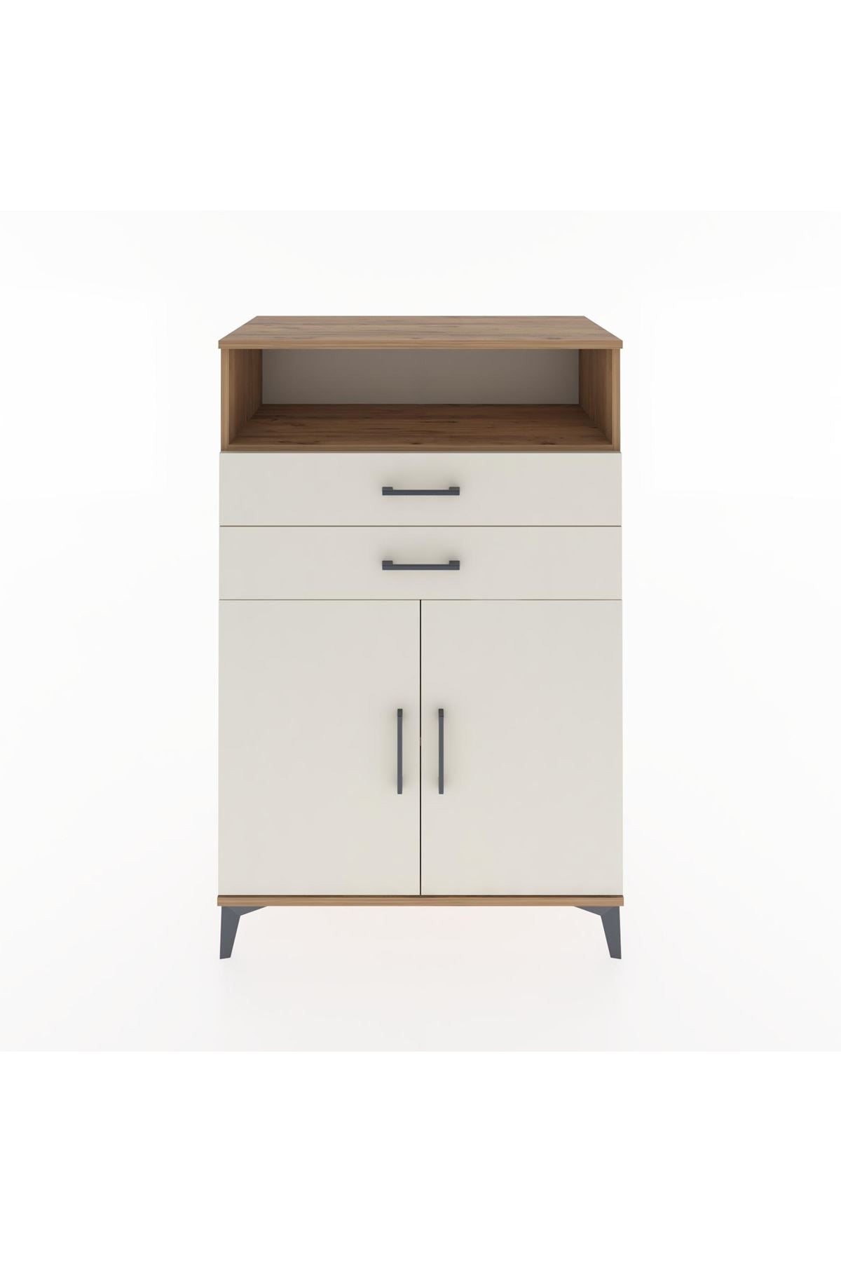Hyperion Dolap 2 Raflı 2 Çekmeceli 2 Kapaklı 88x44x134 Çam-Aytaşı