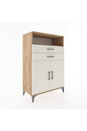 Hyperion Dolap 2 Raflı 2 Çekmeceli 2 Kapaklı 88x44x134 Çam-Aytaşı