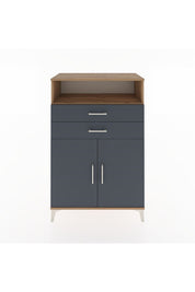 Hyperion Dolap 2 Raflı 2 Çekmeceli 2 Kapaklı 88x44x134 Çam-Antrasit