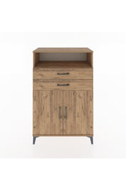 Hyperion Dolap 2 Raflı 2 Çekmeceli 2 Kapaklı 88x44x134 Çam-Çam