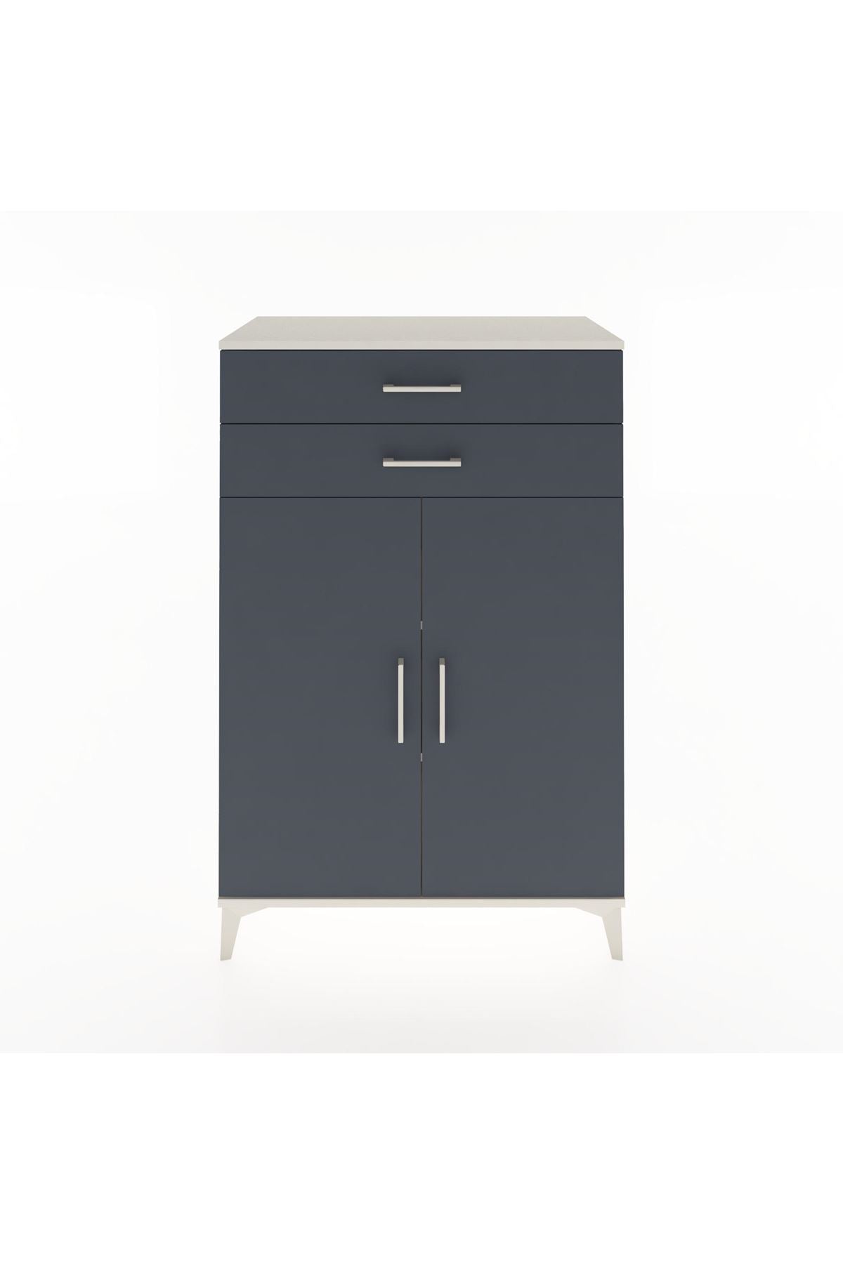 Hyperion Dolap 2 Raflı 2 Çekmeceli 2 Kapaklı 88x44x134 Aytaşı-Antrasit