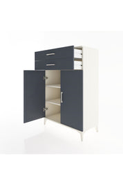 Hyperion Dolap 2 Raflı 2 Çekmeceli 2 Kapaklı 88x44x134 Aytaşı-Antrasit