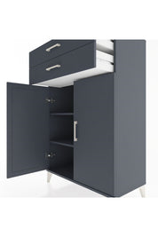 Hyperion Dolap 2 Raflı 2 Çekmeceli 2 Kapaklı 88x44x134 Antrasit-Antrasit