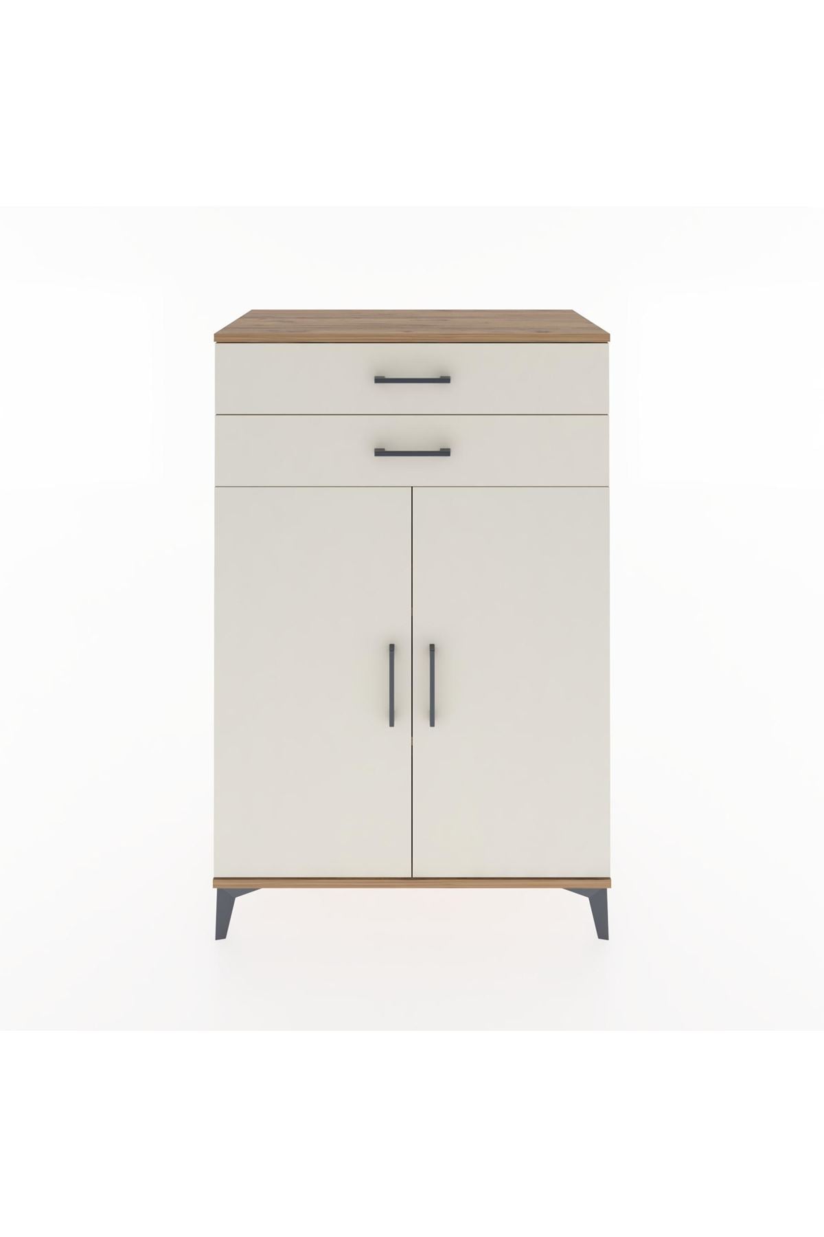 Hyperion Dolap 2 Raflı 2 Çekmeceli 2 Kapaklı 88x44x134 Çam-Aytaşı