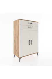 Hyperion Dolap 2 Raflı 2 Çekmeceli 2 Kapaklı 88x44x134 Çam-Aytaşı