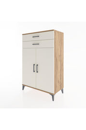 Hyperion Dolap 2 Raflı 2 Çekmeceli 2 Kapaklı 88x44x134 Çam-Aytaşı