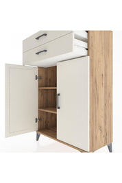 Hyperion Dolap 2 Raflı 2 Çekmeceli 2 Kapaklı 88x44x134 Çam-Aytaşı