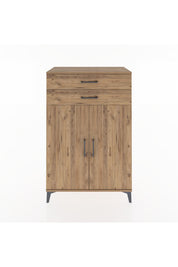 Hyperion Dolap 2 Raflı 2 Çekmeceli 2 Kapaklı 88x44x134 Çam-Çam