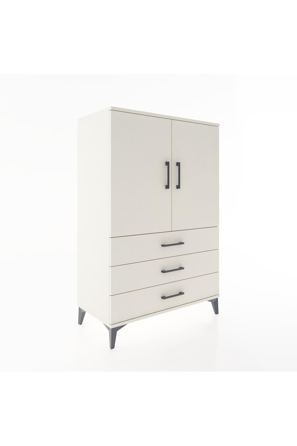 Hyperion Dolap 2 Raflı 3 Çekmeceli 2 Kapaklı 88x44x134 Aytaşı-Aytaşı