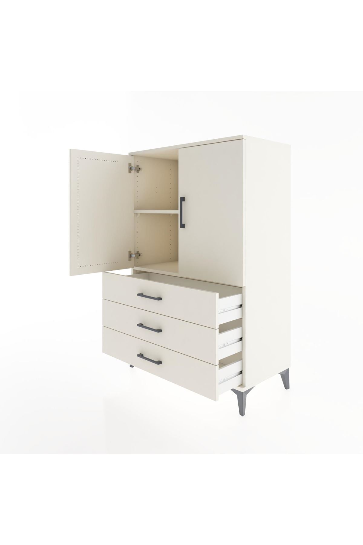 Hyperion Dolap 2 Raflı 3 Çekmeceli 2 Kapaklı 88x44x134 Aytaşı-Aytaşı