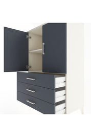 Hyperion Dolap 2 Raflı 3 Çekmeceli 2 Kapaklı 88x44x134 Aytaşı-Antrasit