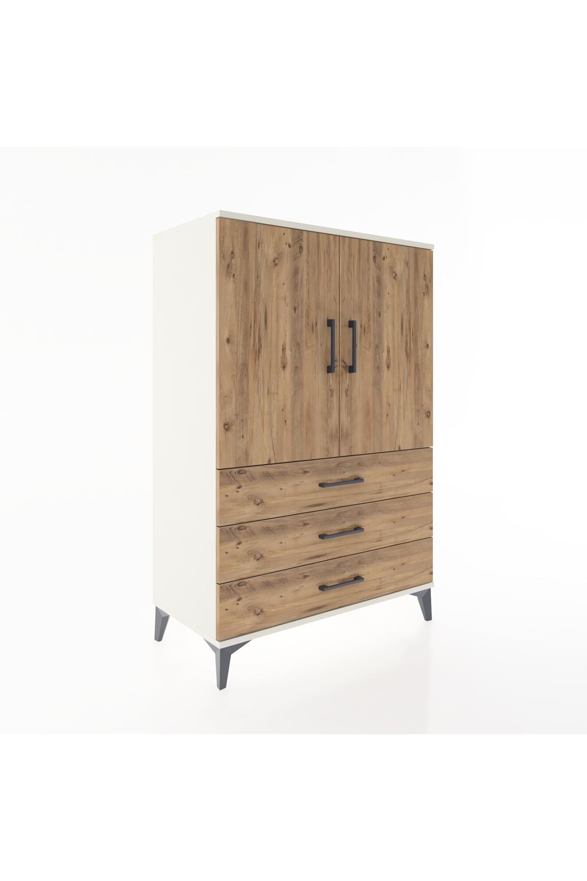 Hyperion Dolap 2 Raflı 3 Çekmeceli 2 Kapaklı 88x44x134 Aytaşı-Çam