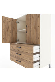 Hyperion Dolap 2 Raflı 3 Çekmeceli 2 Kapaklı 88x44x134 Aytaşı-Çam