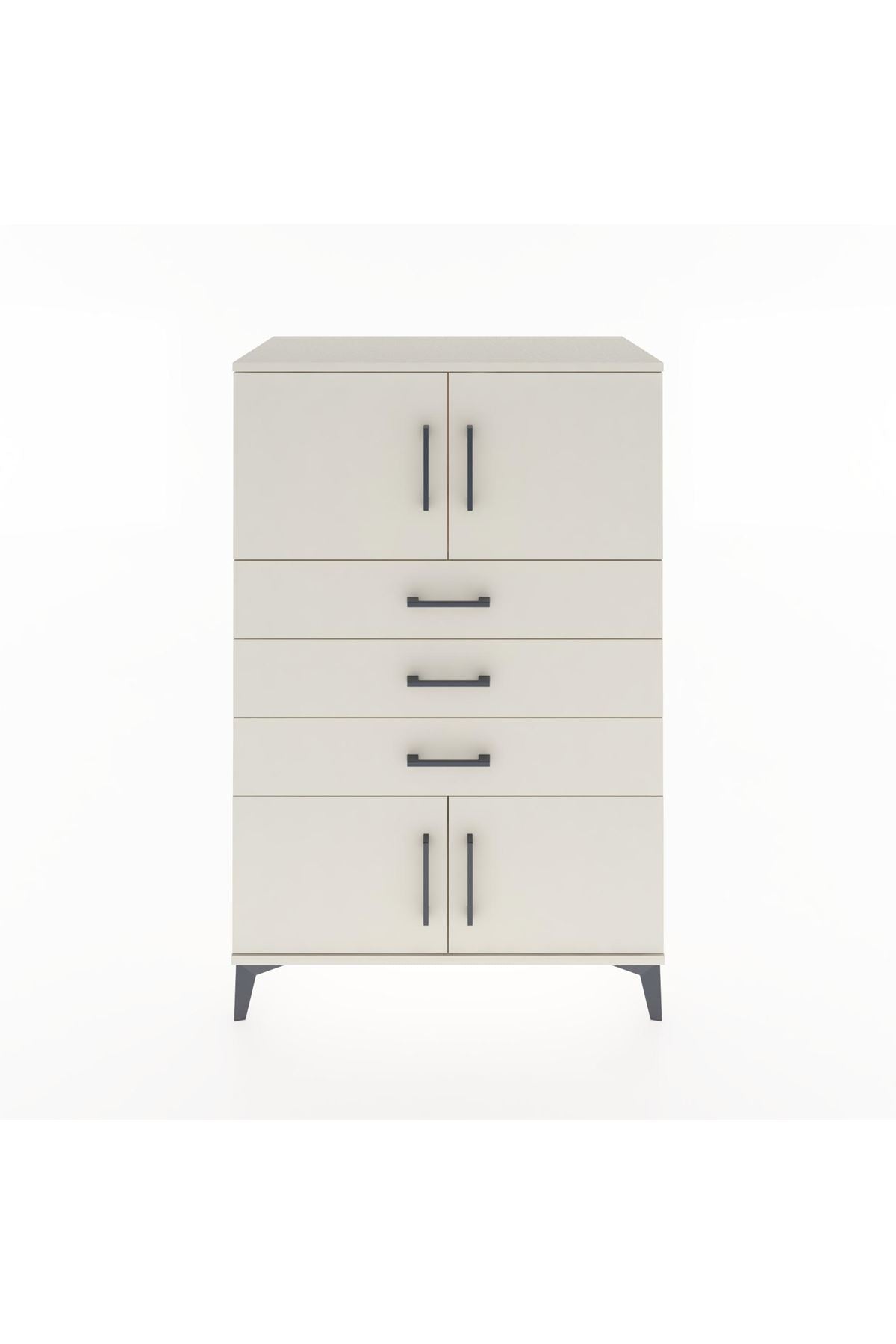 Hyperion Dolap Tek Raflı 3 Çekmeceli 4 Kapaklı 88x44x134 - S51M098V1B