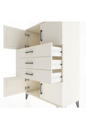 Hyperion Dolap Tek Raflı 3 Çekmeceli 4 Kapaklı 88x44x134 - S51M098V1B