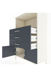 Hyperion Dolap Tek Raflı 3 Çekmeceli 2 Kapaklı 88x44x134 - S51M099V2B