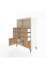 Hyperion Dolap Tek Raflı 3 Çekmeceli 2 Kapaklı 88x44x134 - S51M099V3B