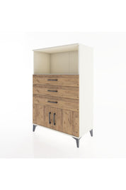 Hyperion Dolap Tek Raflı 3 Çekmeceli 2 Kapaklı 88x44x134 - S51M099V3B