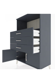 Hyperion Dolap Tek Raflı 3 Çekmeceli 2 Kapaklı 88x44x134 - S51M099V5B