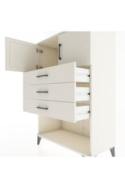 Hyperion Dolap Tek Raflı 3 Çekmeceli 2 Kapaklı 88x44x134 - S51M100V1B