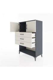 Hyperion Dolap Tek Raflı 3 Çekmeceli 2 Kapaklı 88x44x134 - S51M100V4B