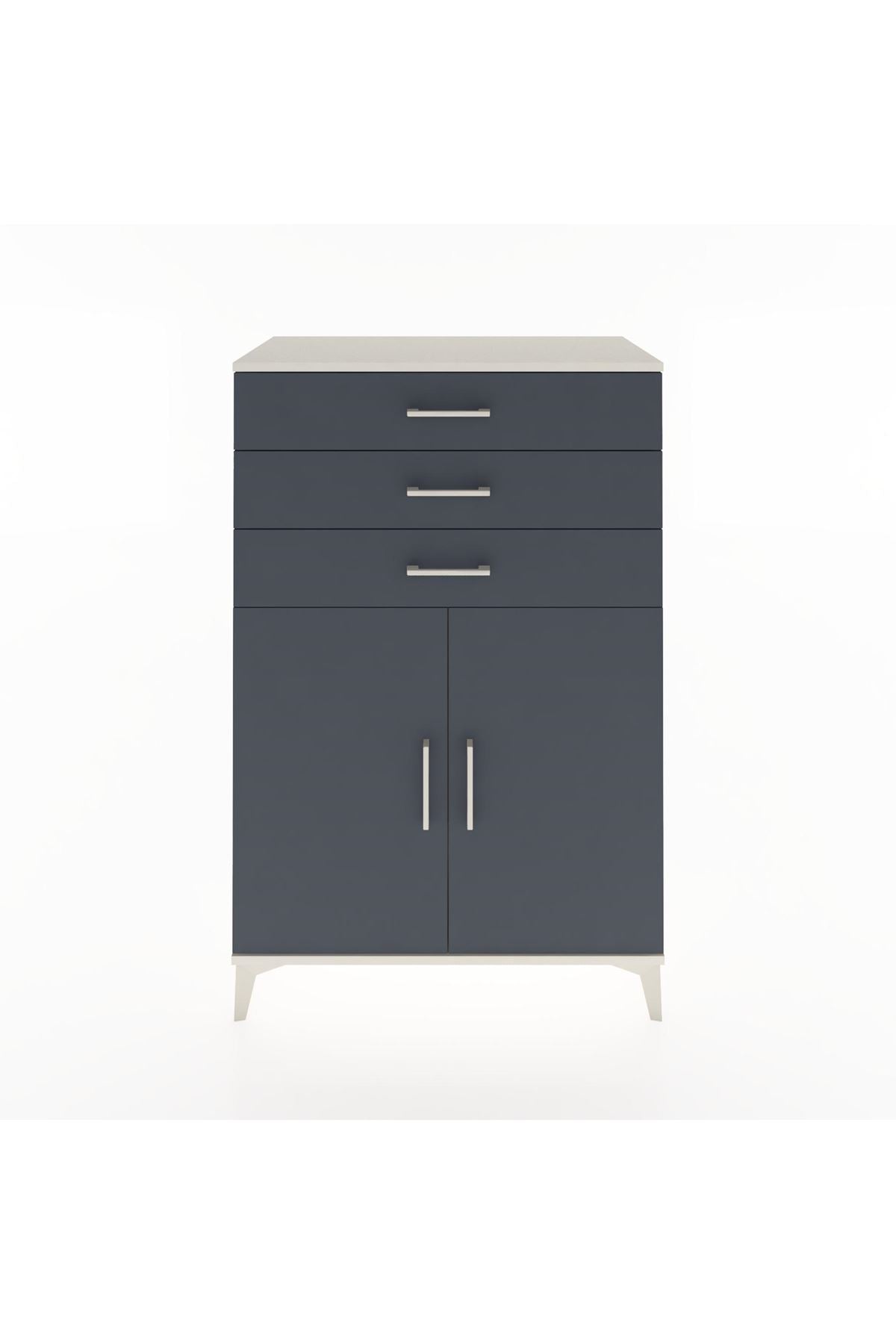 Hyperion Dolap 3 Çekmeceli 2 Kapaklı 88x44x134 Aytaşı-Antrasit