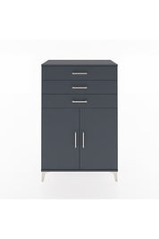 Hyperion Dolap 3 Çekmeceli 2 Kapaklı 88x44x134 Antrasit-Antrasit