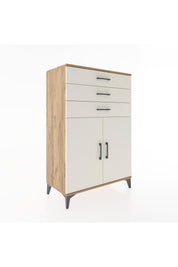 Hyperion Dolap 3 Çekmeceli 2 Kapaklı 88x44x134 Çam-Aytaşı