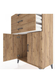 Hyperion Dolap 3 Çekmeceli 2 Kapaklı 88x44x134 Çam-Çam