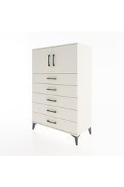 Hyperion Dolap Tek Raflı 5 Çekmeceli 2 Kapaklı 88x44x134 Aytaşı-Aytaşı